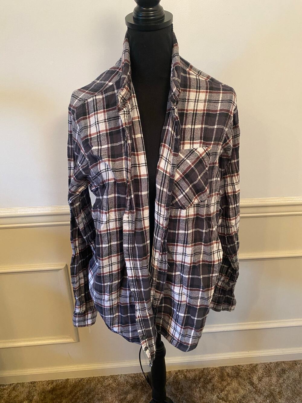 Jackson Hole Cotton Plaid Flannel Long Sleeve Button Front XXL Front Pocket